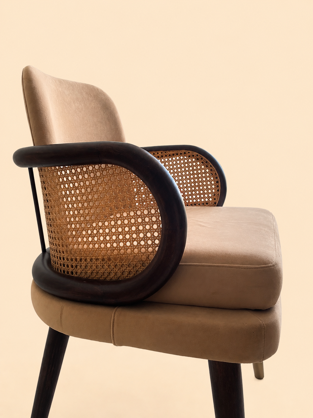 cane accent chair