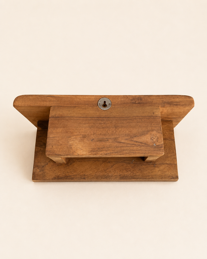 Vintage Hand Carved Wooden Shelf