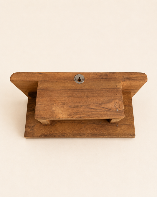 Vintage Hand Carved Wooden Shelf