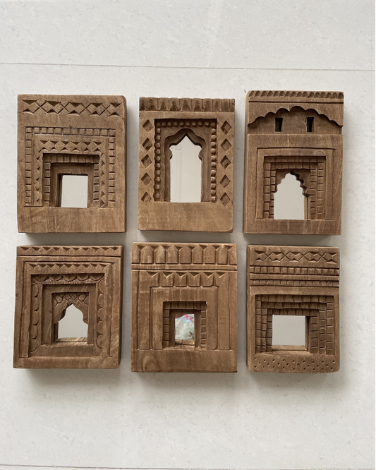 Handcrafted Temple Mirror (Set of 6)