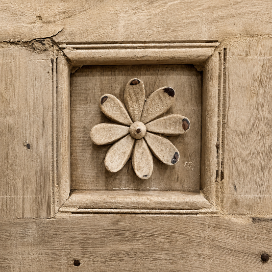 Heritage Floral Teak Wood Ceiling Panel
