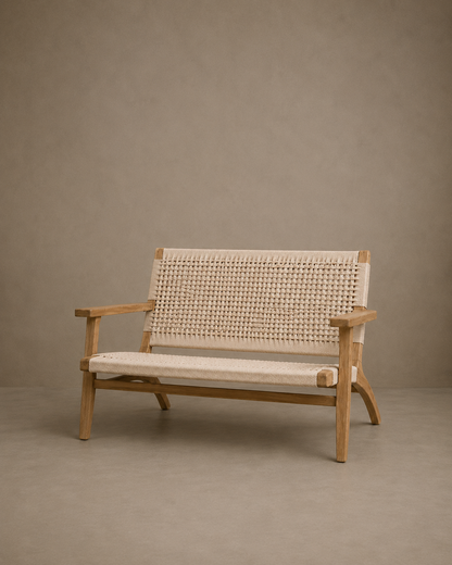 Cane Sofa and Coffee Table Set