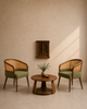 Cane Accent Chair & Coffee Table Set