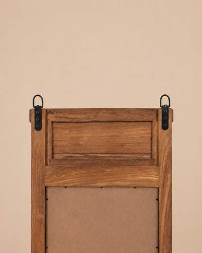 Heritage Temple Pillar Wall Mirror with Original Aged Glass