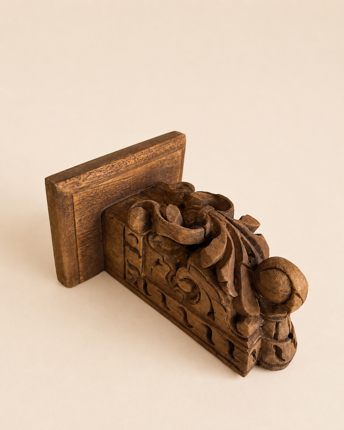 heritage hand-carved display shelf