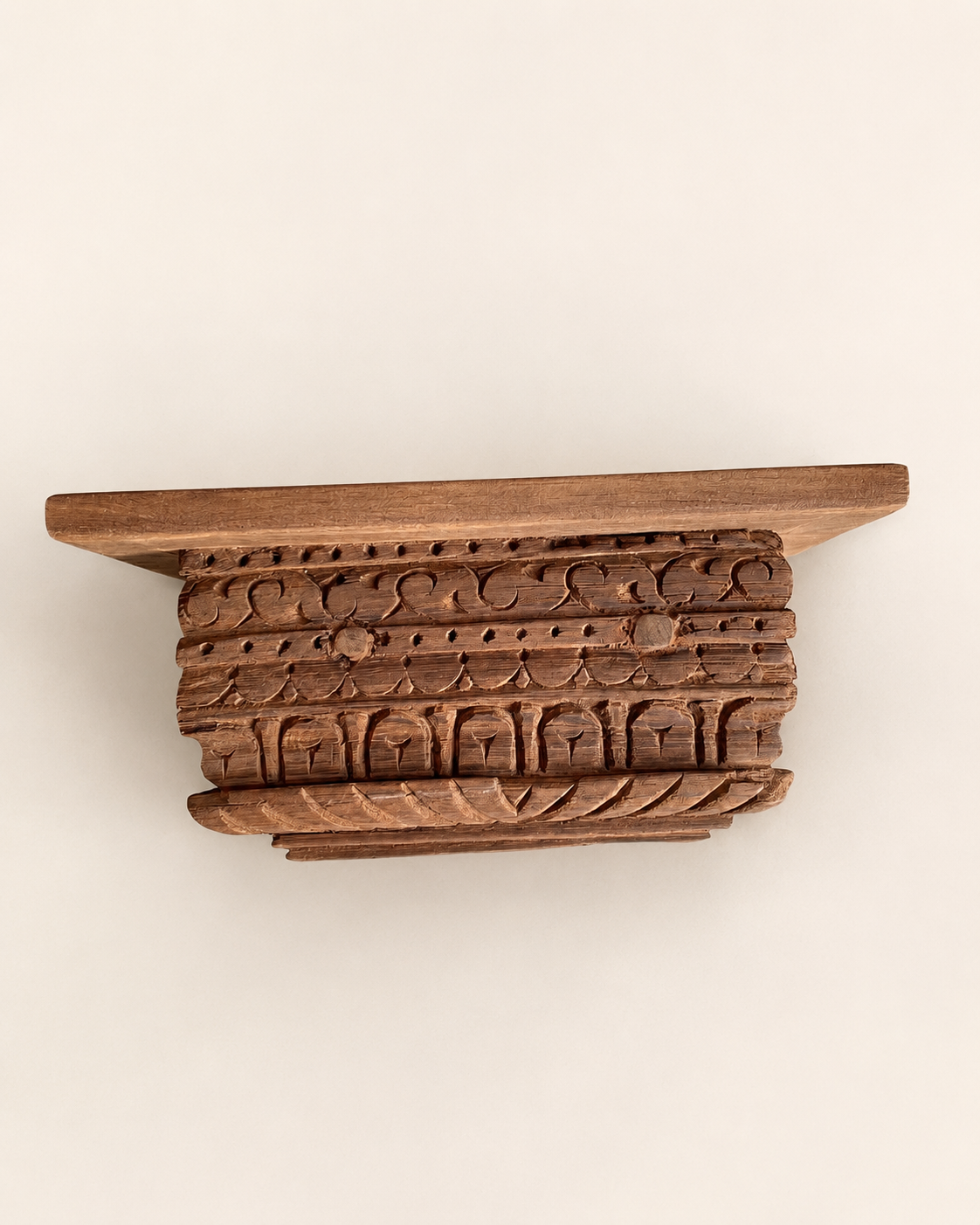 carved wooden wall shelf / bracket / hand carved wooden shelf