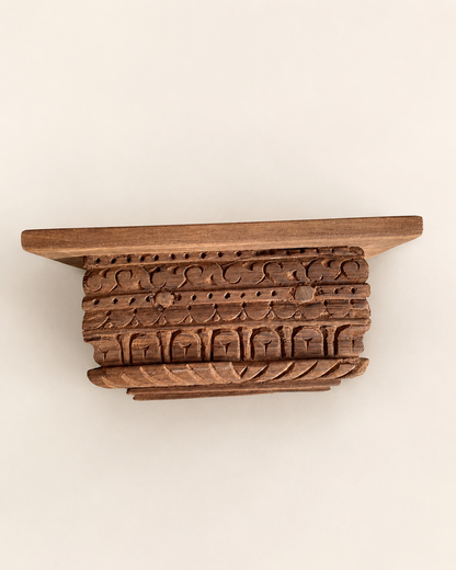 Carved Wooden Wall Shelf / Bracket / Hand Carved Wooden Shelf