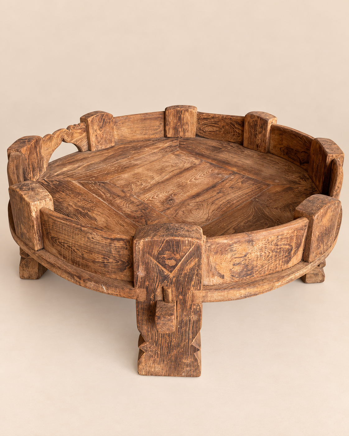 gujarat old wooden decor chakki table / center decor chakki