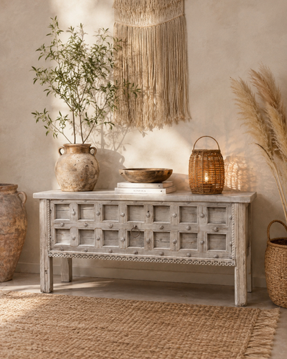 Handcrafted Console Table with Hidden Storage