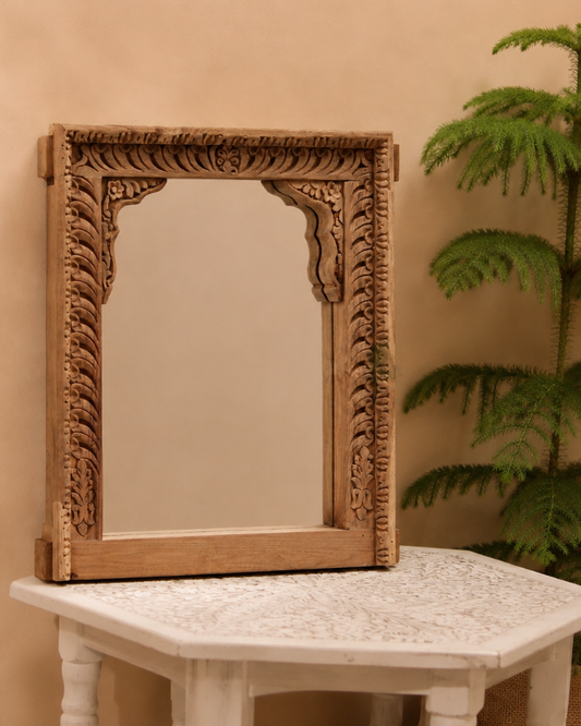 Antique Wooden Arch Mirror Frame