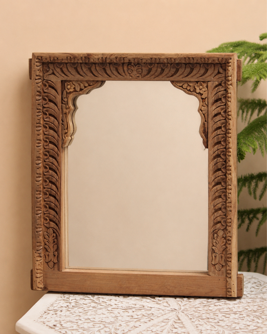 Antique Wooden Arch Mirror Frame