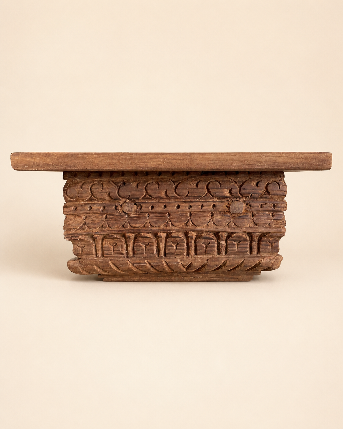 carved wooden wall shelf / bracket / hand carved wooden shelf