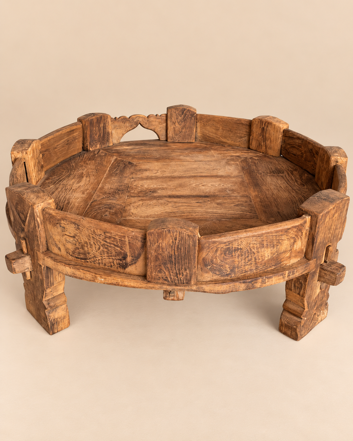gujarat old wooden decor chakki table / center decor chakki
