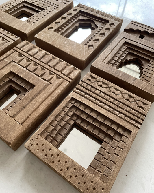 Handcrafted Temple Mirror (Set of 6)