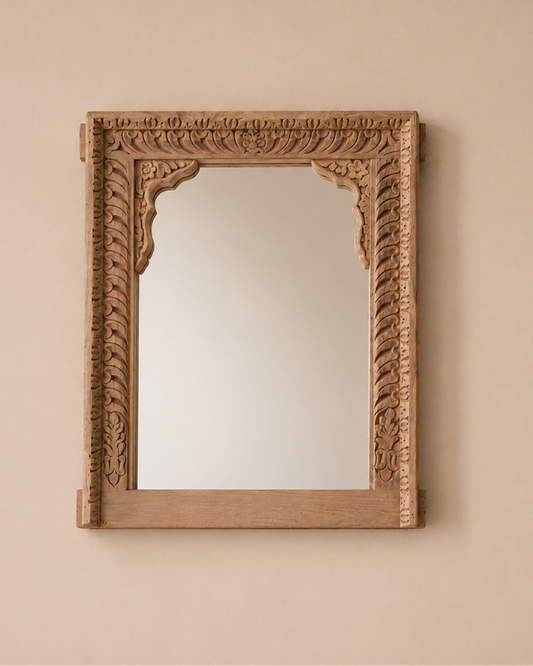 Antique Wooden Arch Mirror Frame
