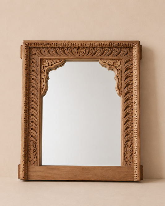 Antique Wooden Arch Mirror Frame