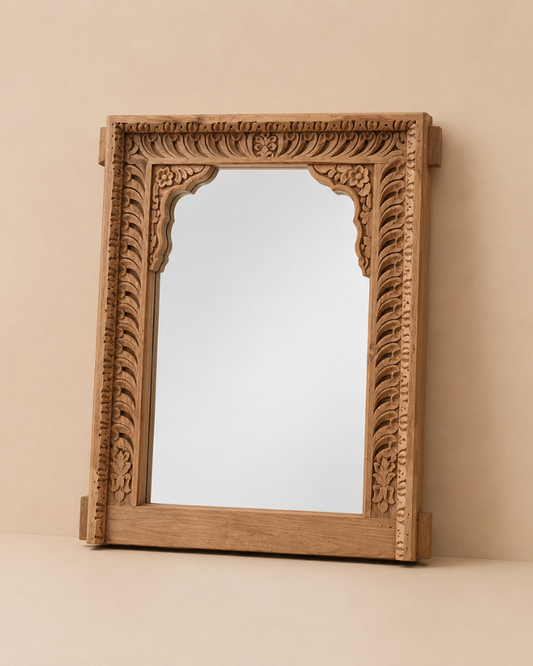 Antique Wooden Arch Mirror Frame