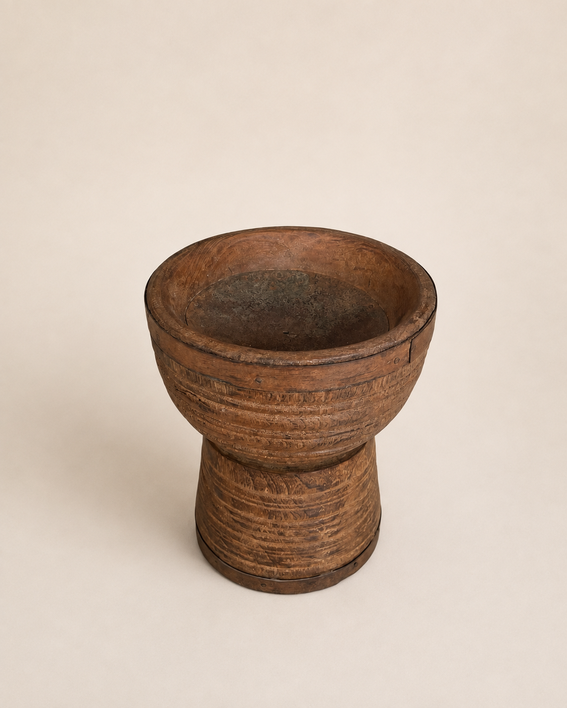 vintage wooden candle holder & planter