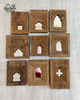 Wooden Temple Mirror Frame (Set of 9)