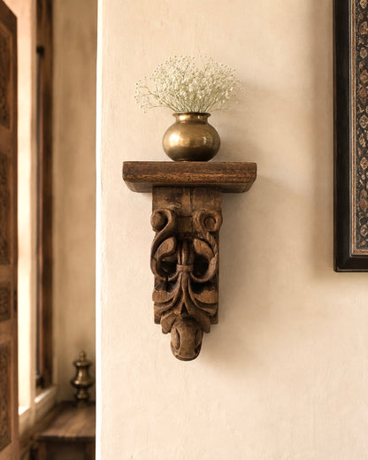 Heritage Hand-Carved Display Shelf