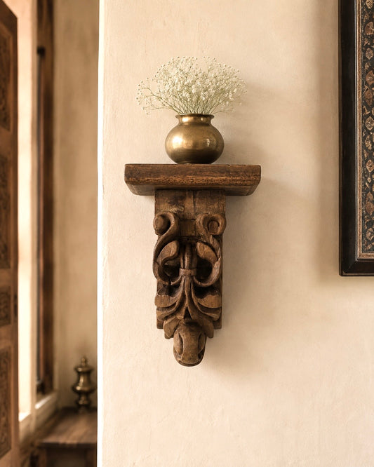 Heritage Hand-Carved Display Shelf