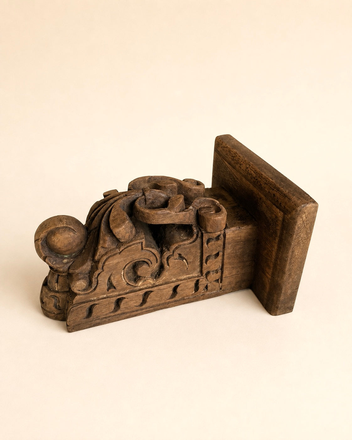 heritage hand-carved display shelf