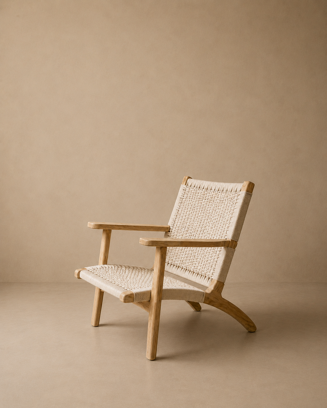 handwoven rope lounge chair