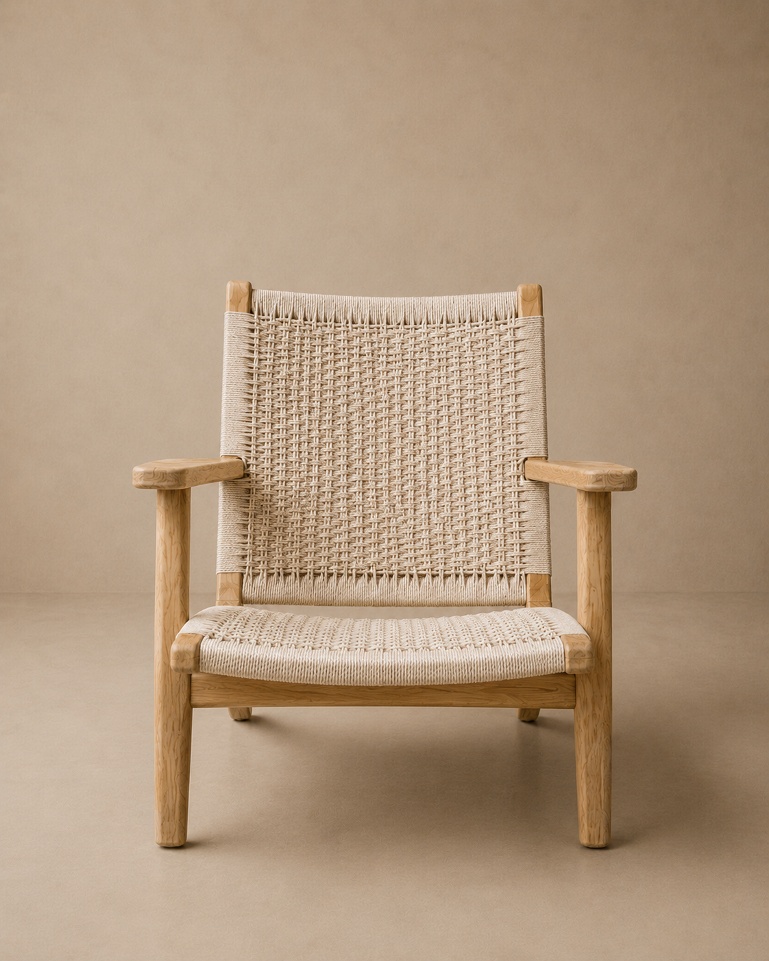 handwoven rope lounge chair