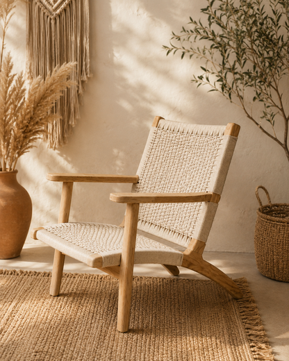 Handwoven Rope Lounge Chair