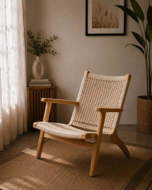 Handwoven Rope Lounge Chair