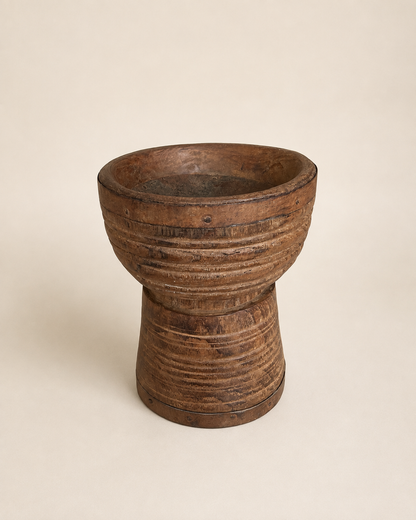 Vintage Wooden Candle Holder & Planter