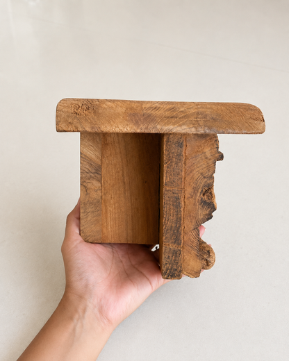 Vintage Hand Carved Wooden Shelf