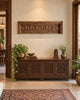Antique Hand-Carved Floral & Architectural Wooden Wall Decor Panel