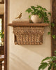 Old Hand-Carved leaf Design Wall Shelf / Bracket