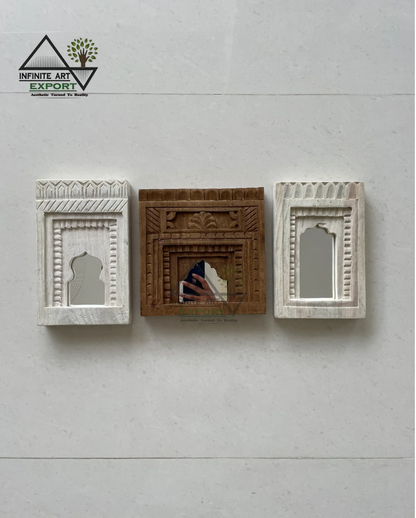 Heritage Wooden Arch Mirror Frame ( Set of 3)