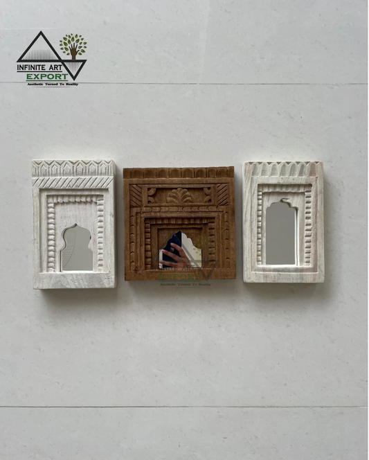 Heritage Wooden Arch Mirror Frame ( Set of 3)