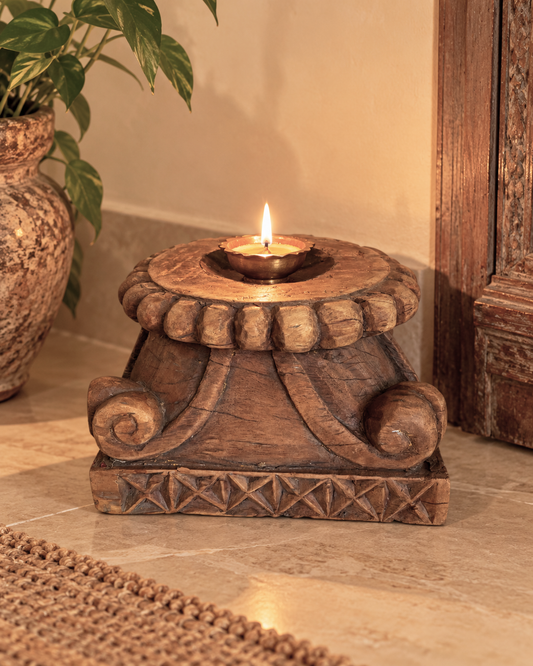Heritage Wooden Decor Stand / Diya / Candle / Plant Holder