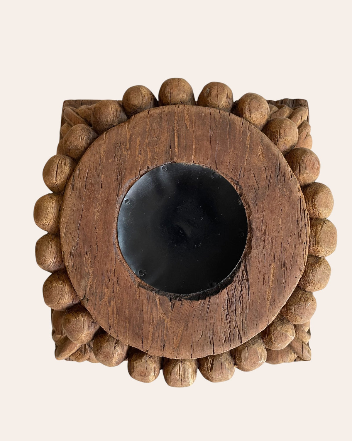 traditional indian carved wood pedestal