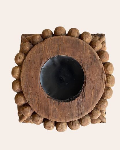 Traditional Indian Carved Wood Pedestal