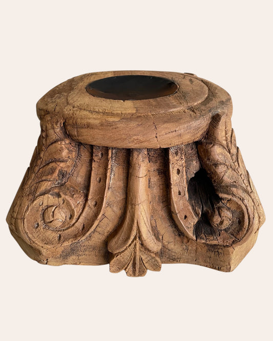 Heritage Wooden Decor Stand - Pillar Base