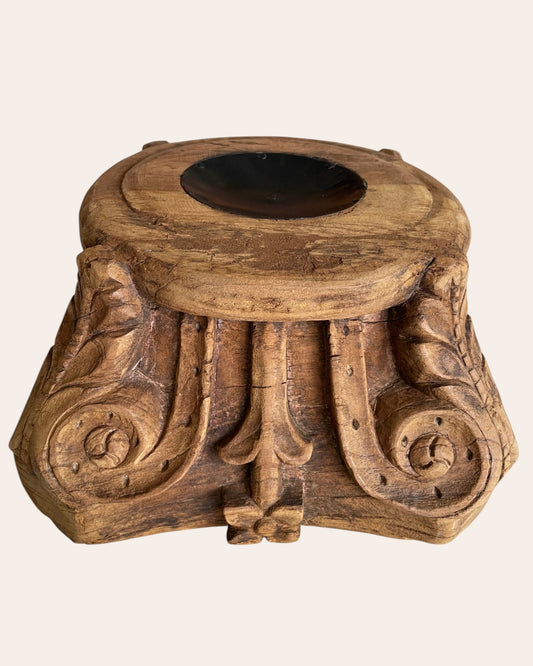 Heritage Wooden Decor Stand - Pillar Base