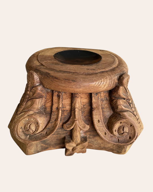 Heritage Wooden Decor Stand - Pillar Base