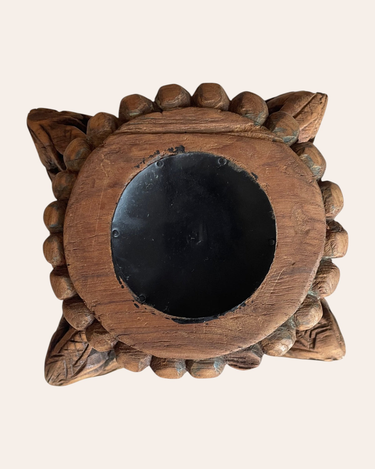 antique wooden decorative candle holder / plant holder