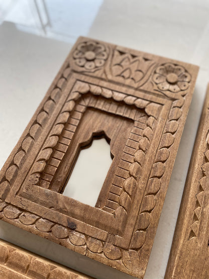 Carved Wooden Mirror Frame (Set of 4)