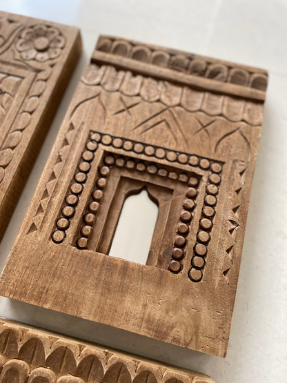 Carved Wooden Mirror Frame (Set of 4)