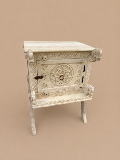 Royal Horse Motif Bedside Table Set of 2