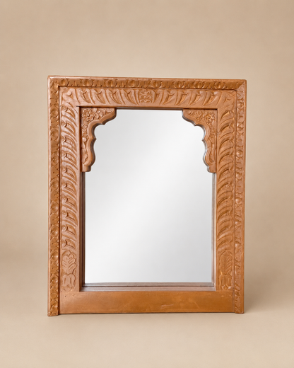 Handcrafted Carved Wooden Wall Mirror Frame