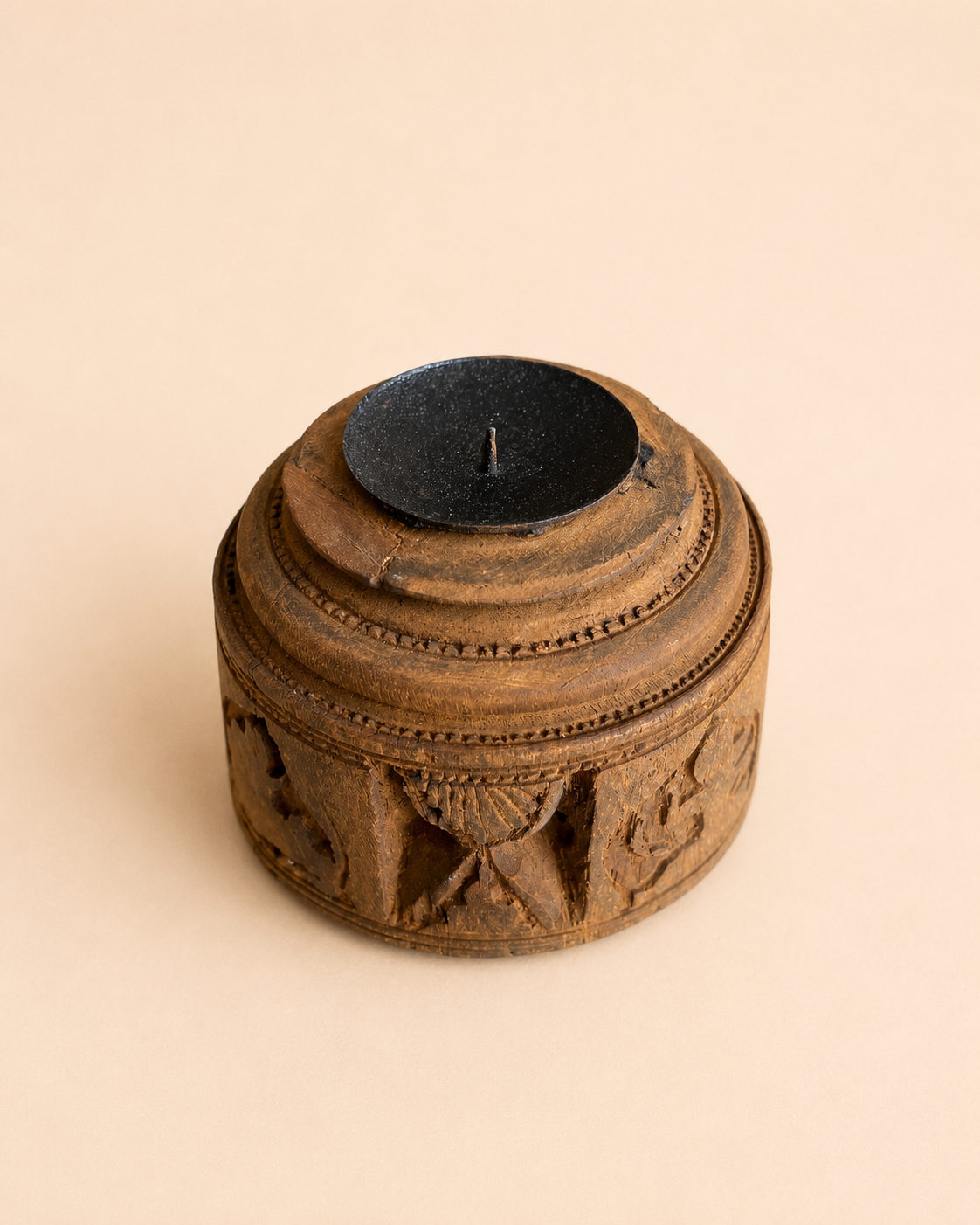 vintage seeder candle holder