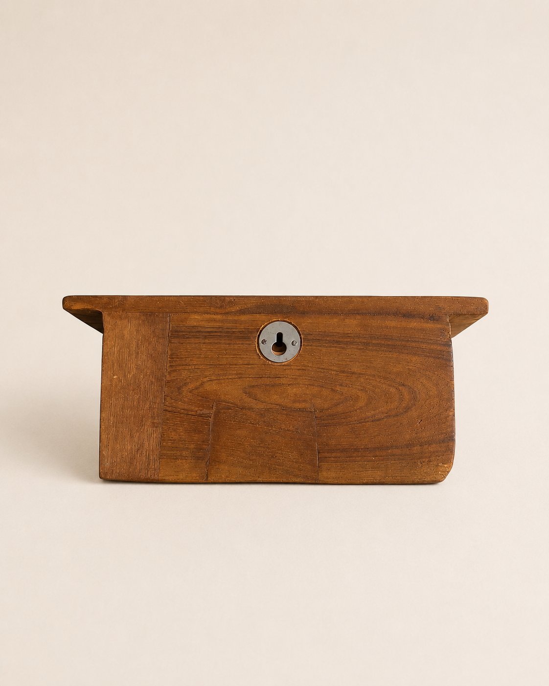 vintage hand-carved teak wood wall shelf