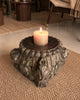 Vintage Distressed Old Gujarat Pillar Base Candle Holder